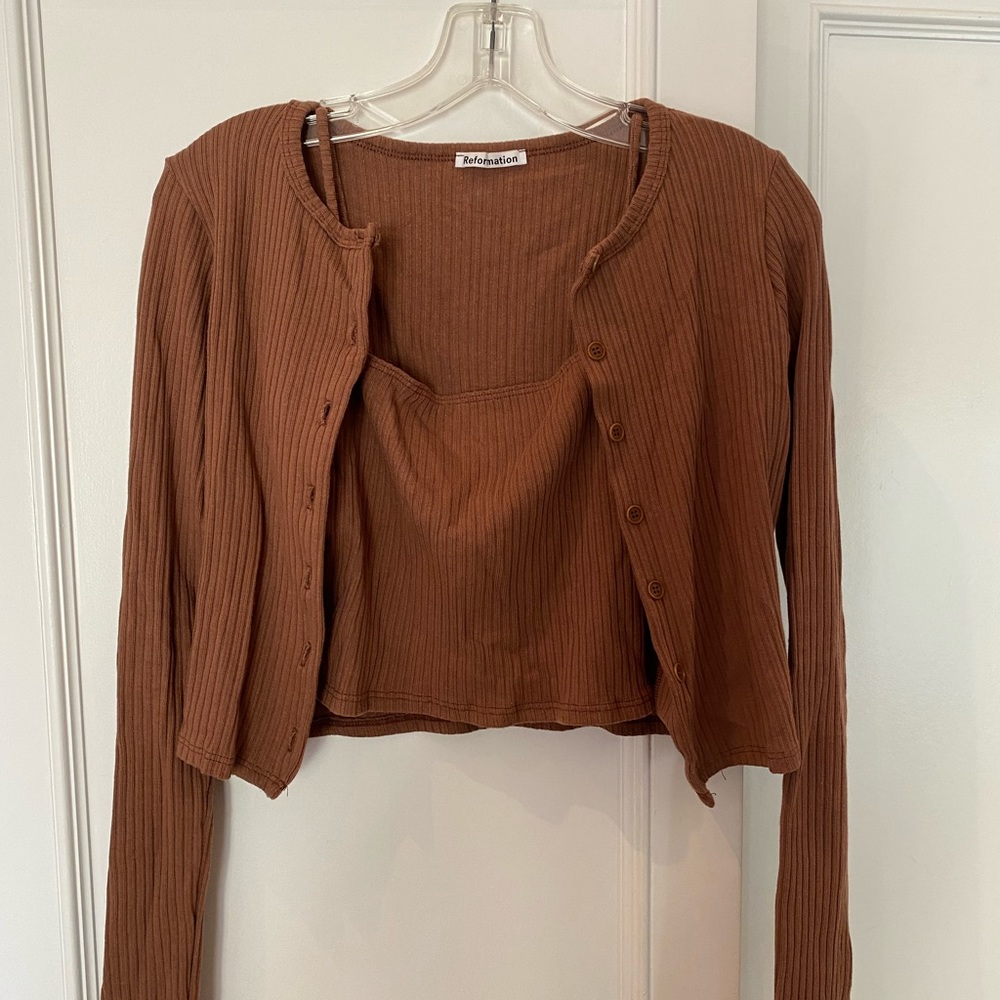 Reformation cardigan set